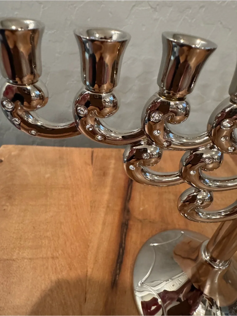 Hanukkah Menorah - with Swarovski crystals.